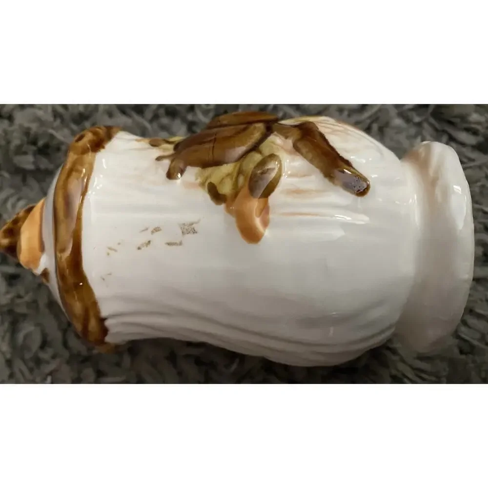 Nevco Small Cream and Brown Creamer, Sugar Bowl, Salt & Pepper Vtg Shaker Set